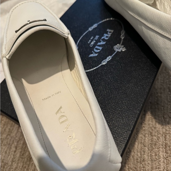 Prada Loafers Icy White Sz 12 - Picture 4 of 6
